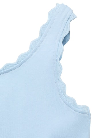 T-shirt bretelles détail brodé - Blanc cassé