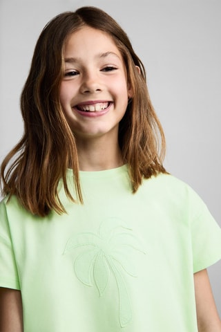 T-shirt dos croisé palmier - Vert