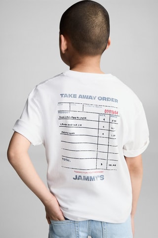 T-shirt coton manches courtes - Blanc cassé