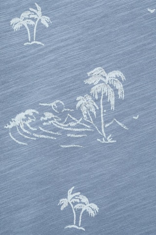 T-shirt imprimé palmiers - Bleu