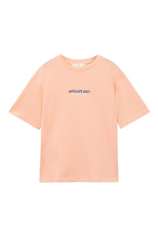 T-shirt imprimé manches courtes - Orange