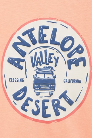 T-shirt imprimé manches courtes - Orange