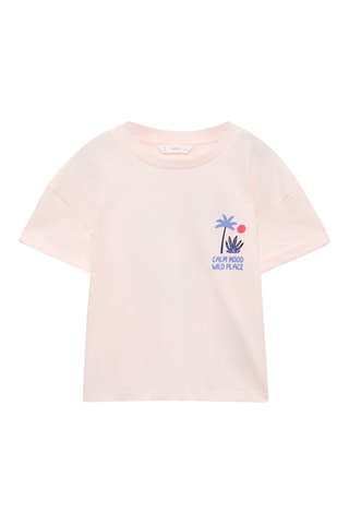 T-shirt coton imprimé - Rose
