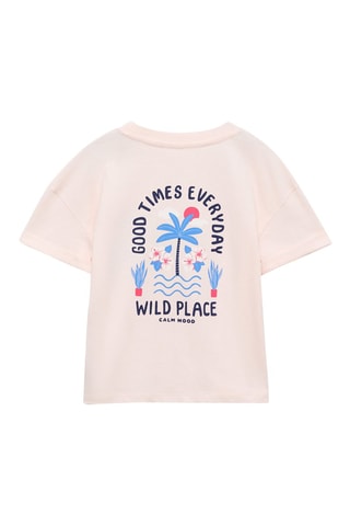 T-shirt coton imprimé - Rose