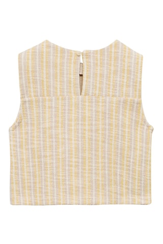 T-shirt rayures texturé - Jaune