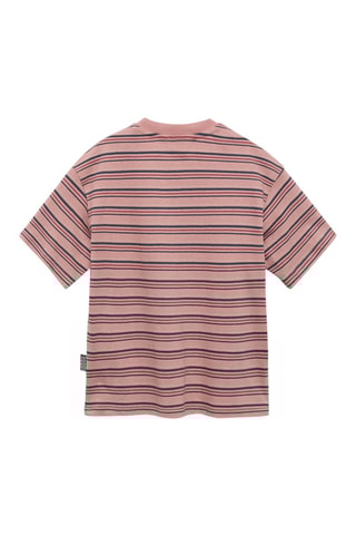 T-shirt coton à rayures - Blanc cassé