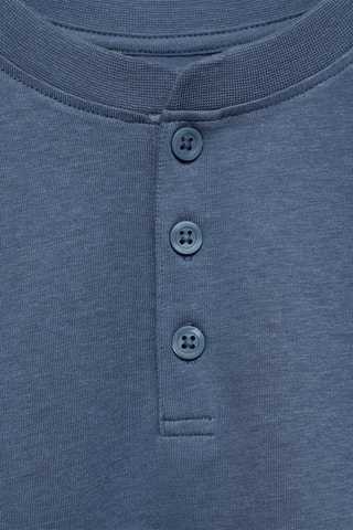 T-shirt coton boutons - Blanc cassé