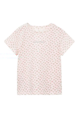 T-shirt imprimé avec logo - Blanc cassé