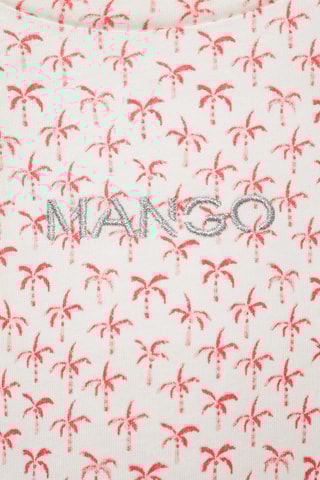 T-shirt imprimé avec logo - Blanc cassé