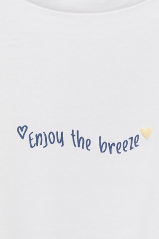 T-shirt imprimé noeud - Blanc cassé