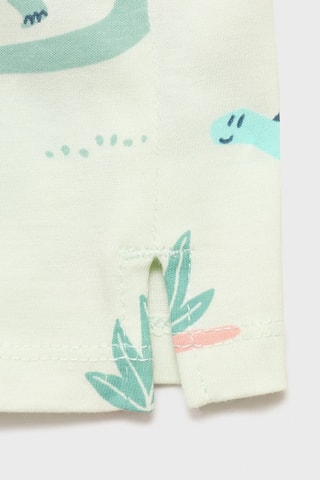 T-shirt coton dinosaure - Vert pastel