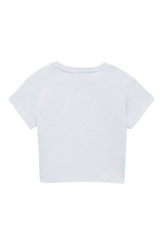 T-shirt citron paillettes - Bleu clair