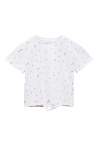 T-shirt imprimé nœud - Blanc cassé