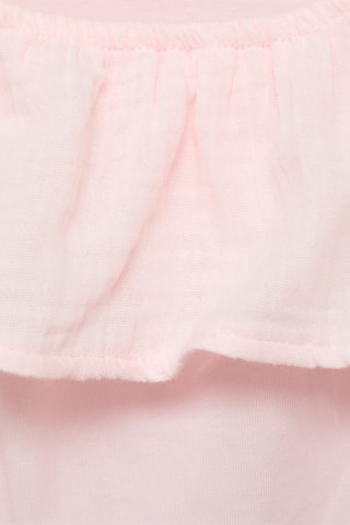 T-shirt volanté texturé - Rose