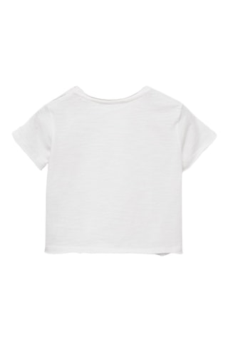 T-shirt coton boutons - Blanc