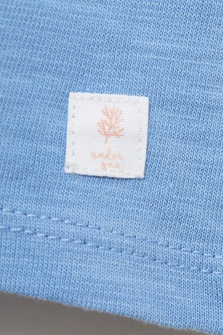 T-shirt en coton à col à volants - Bleu