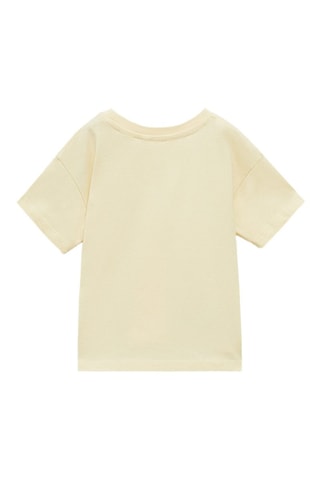 T-shirt poche plaquée - Jaune