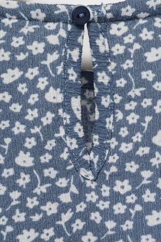 T-shirt manches longues fleurs - Bleu