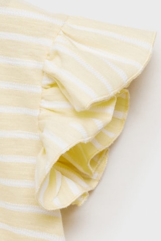 T-shirt 100 % coton rayures - Jaune