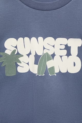 T-shirt imprimé manches courtes - Bleu