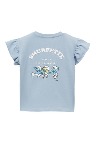 T-shirt Shtroumpfs à volants - Bleu