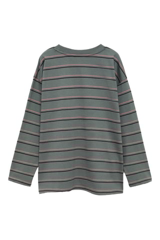 T-shirt oversize rayures - Vert