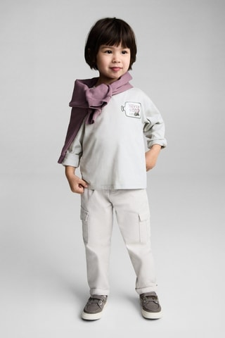 T-shirt message ornement - Gris clair