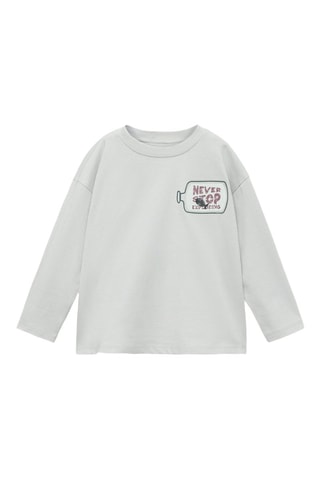 T-shirt message ornement - Gris clair