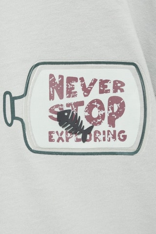 T-shirt message ornement - Gris clair