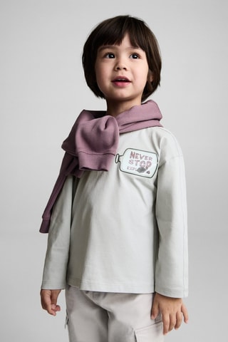 T-shirt message ornement - Gris clair