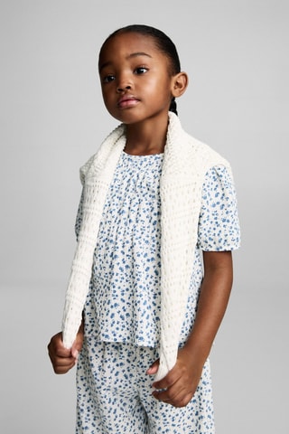 T-shirt imprimé fleuri - Blanc cassé