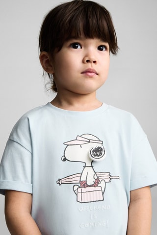 T-shirt imprimé Snoopy - Bleu clair