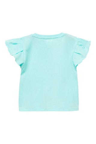 T-shirt manches volantées - Vert d'eau