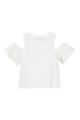 T-shirt cut out - Blanc cassé