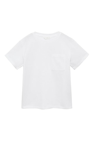 T-shirt poche plaquée - Blanc