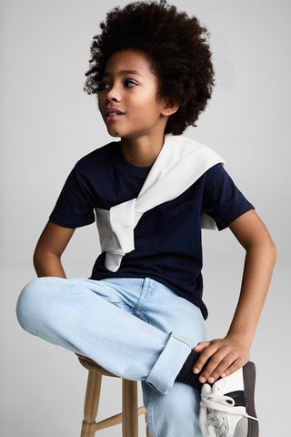 T-shirt poche plaquée - Blanc