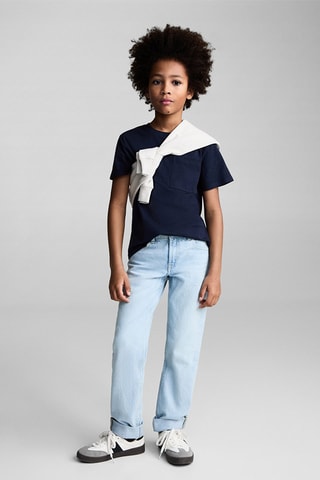 T-shirt poche plaquée - Blanc