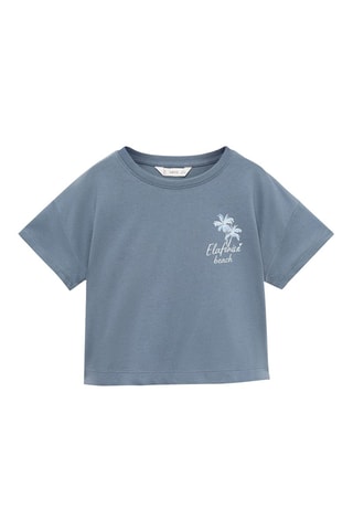 T-shirt imprimé manches courtes - Bleu pétrole