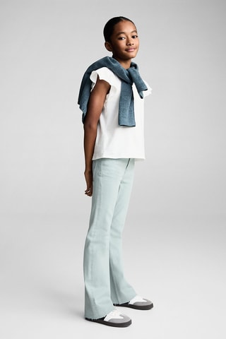 T-shirt volants manches courtes - Blanc cassé