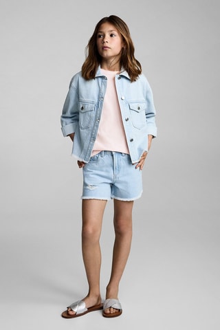 T-shirt volants manches courtes - Blanc cassé