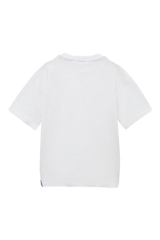 T-shirt coton imprimé - Blanc cassé