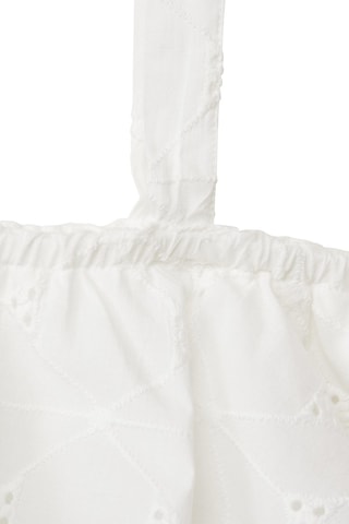 Blouse asymétrique brodée - Blanc