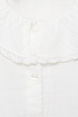 Blouse coton tissu plissé - Blanc