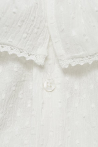 Blouse col volant - Blanc cassé