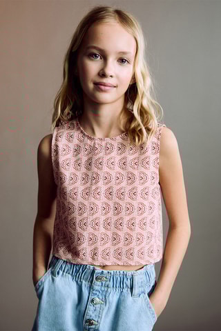 Blouse imprimée boutonnée - Rose