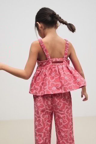 Blouse en imprimé floral - Rouge