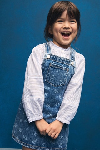 Blouse coton tissu plissé - Blanc