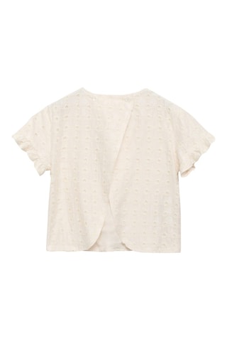 Blouse broderie anglaise - Beige