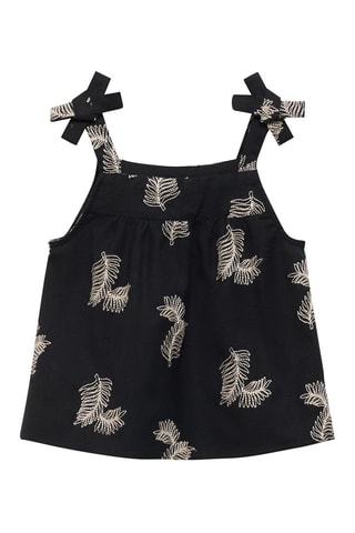 Blouse détails brodés - Noir