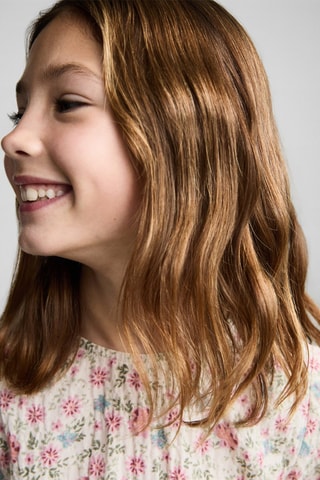 Blouse à fleurs - Beige